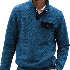 Simple Trendy Loose Sweater Long Sleeve Stand Collar Men