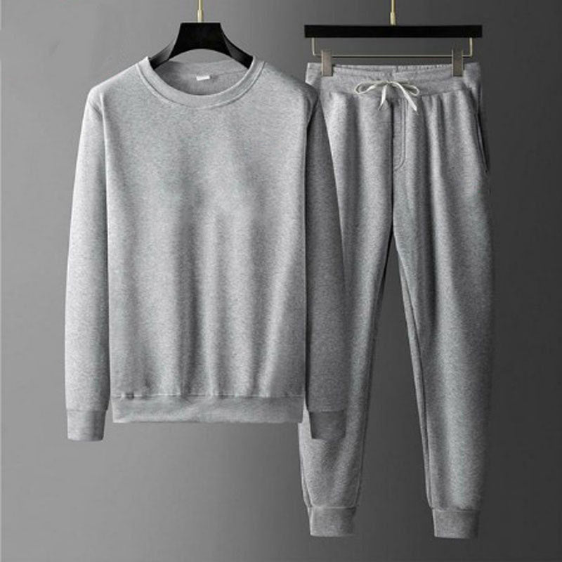 Round Neck Sweatshirt And Sweatpants Fashion Sports Men Suit